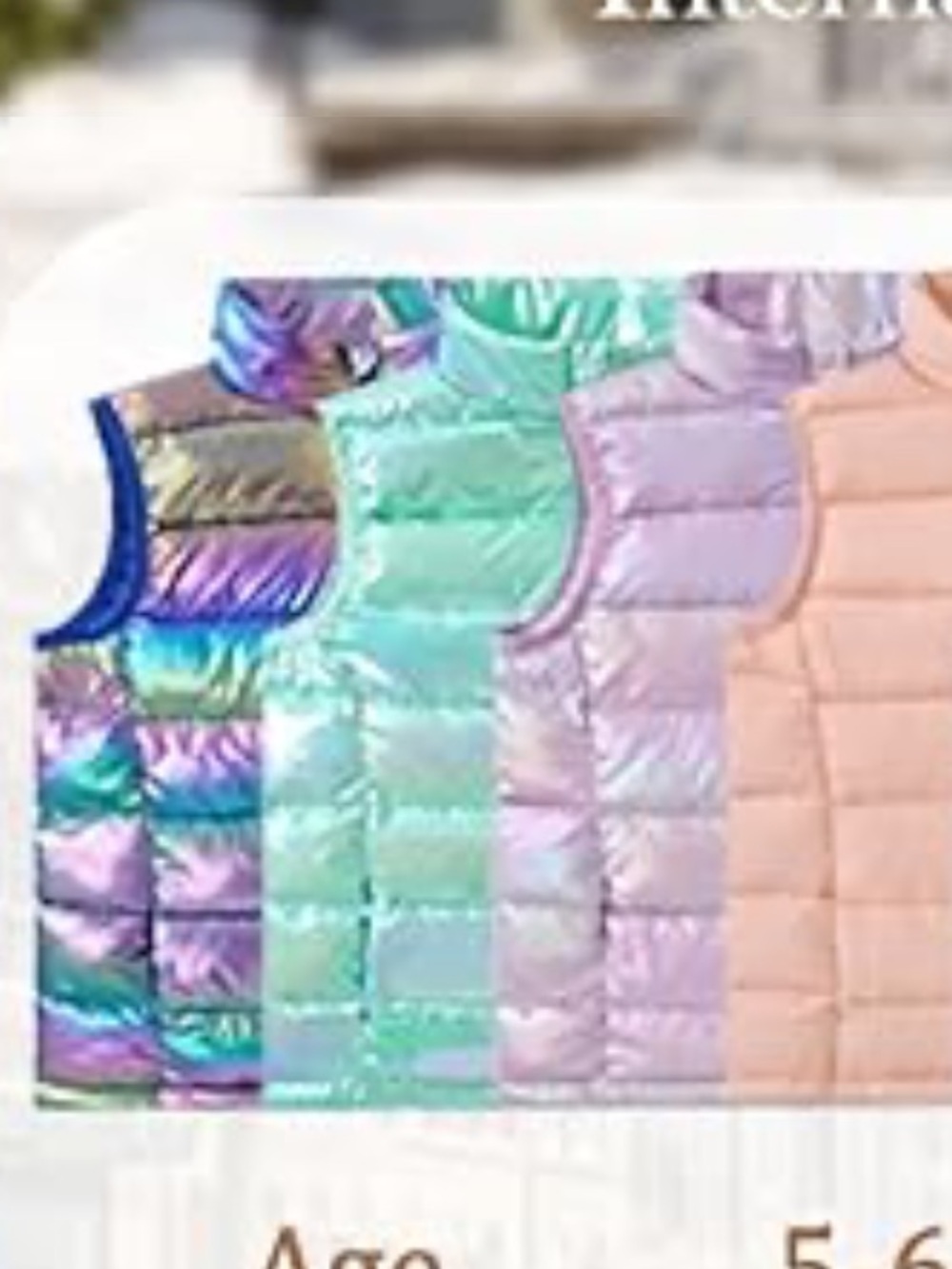 Cutemile Kids Puffer Vest Teal Iridescent Size Medium/7 - 8 Years - Brand New - Picture 7 of 12